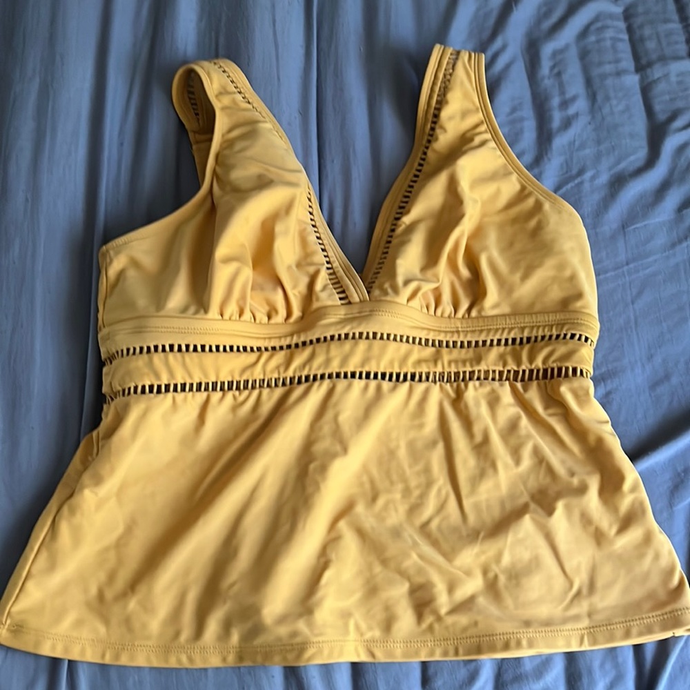 Mustard yellow swimming suit top